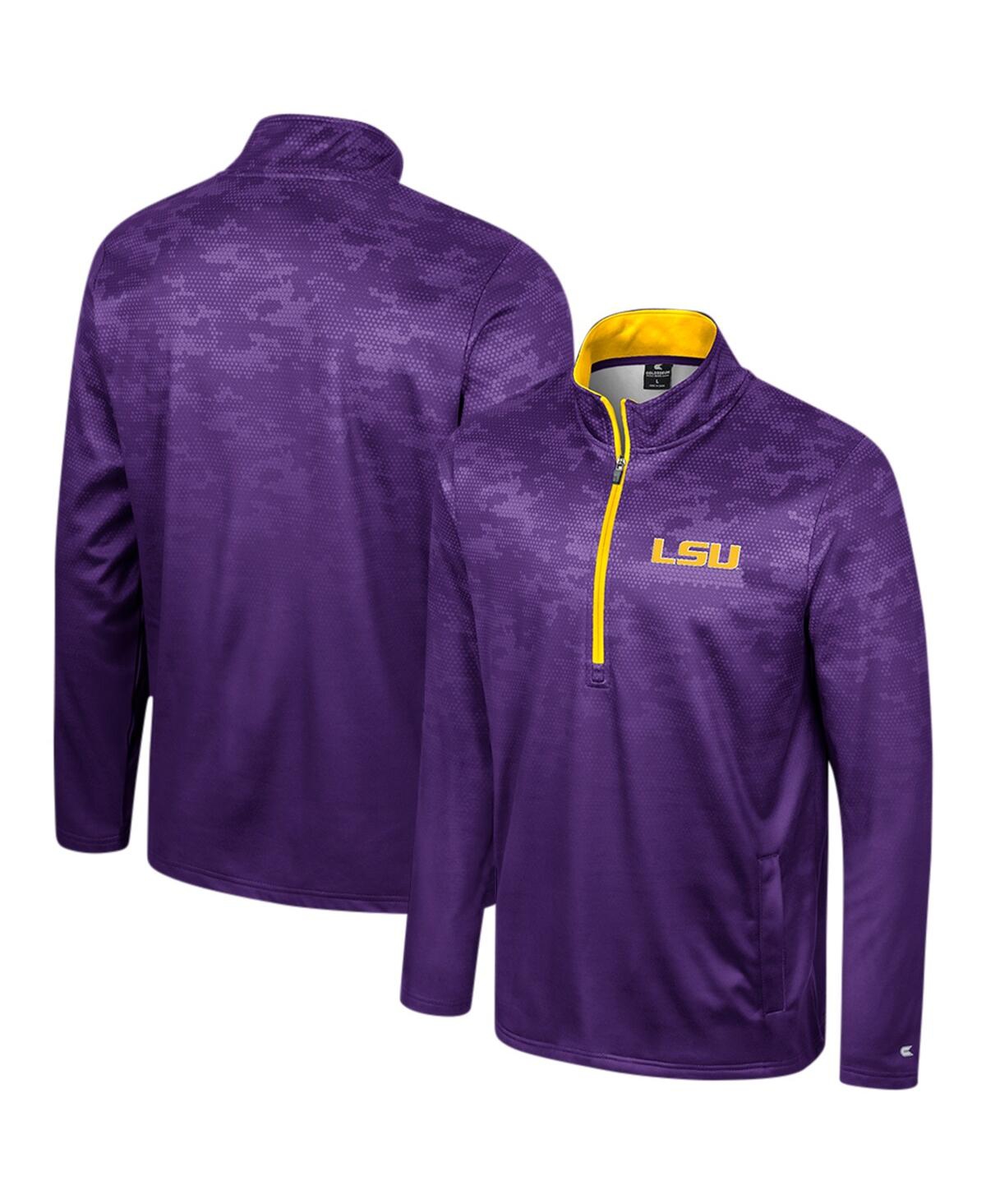 Colosseum Men's Purple Lsu Tigers The Machine Half-Zip Jacket - Purple