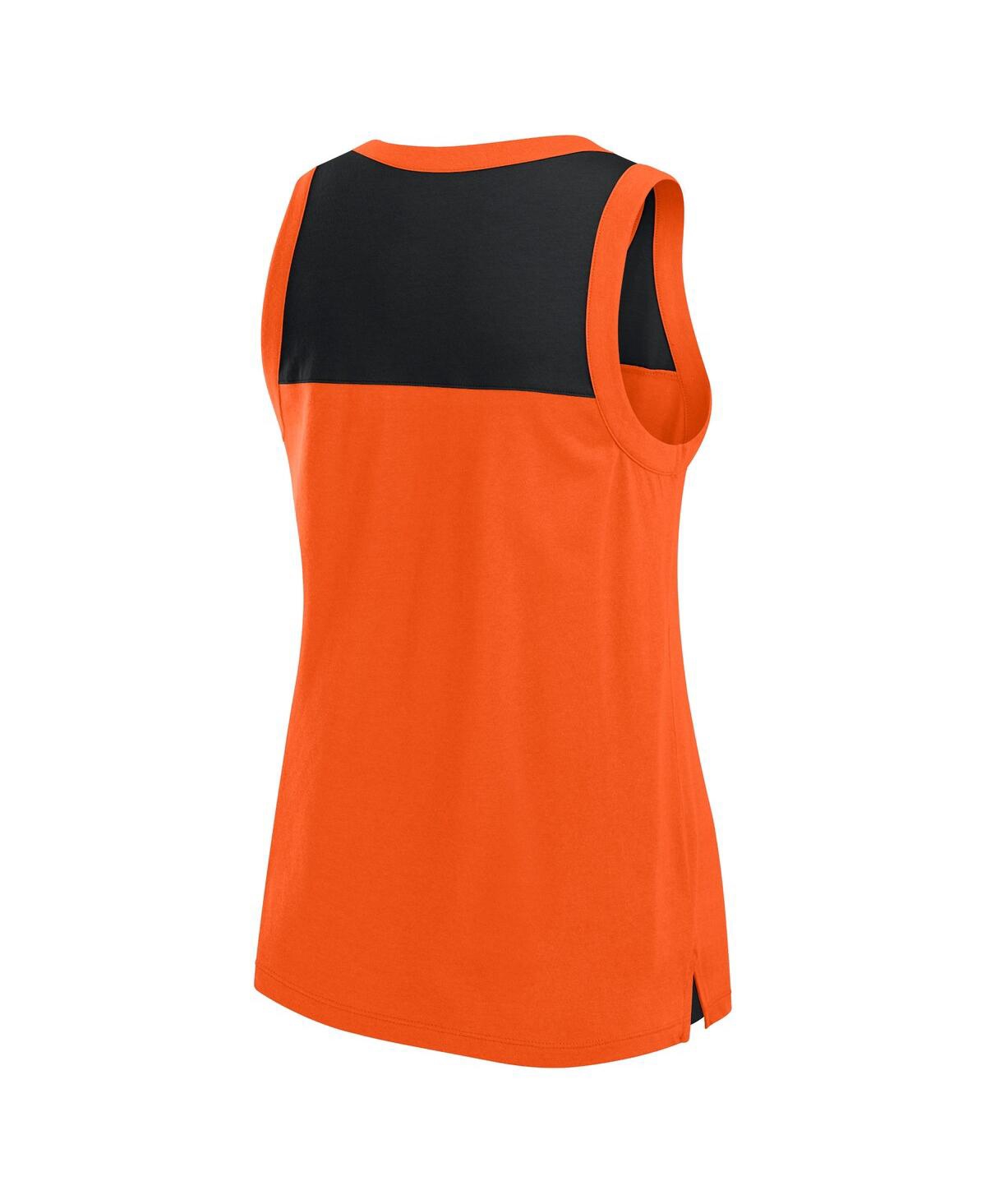 Fanatics Women's Orange Oklahoma State Cowboys Crosley Colorblock Tank Top In Orange