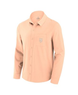 Men's Orange New York Mets Front Office Long Sleeve Button-Up Shirt