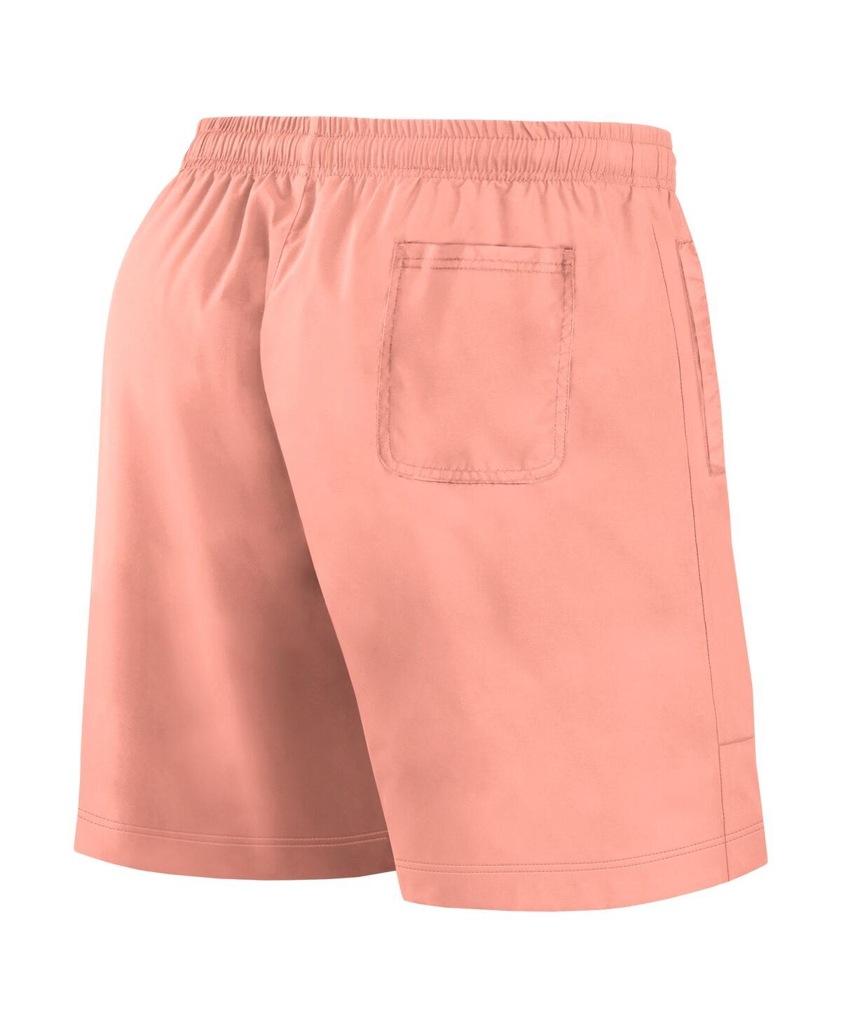 Fanatics Men's Coral Washington Nationals Elements Swim Shorts In Pink