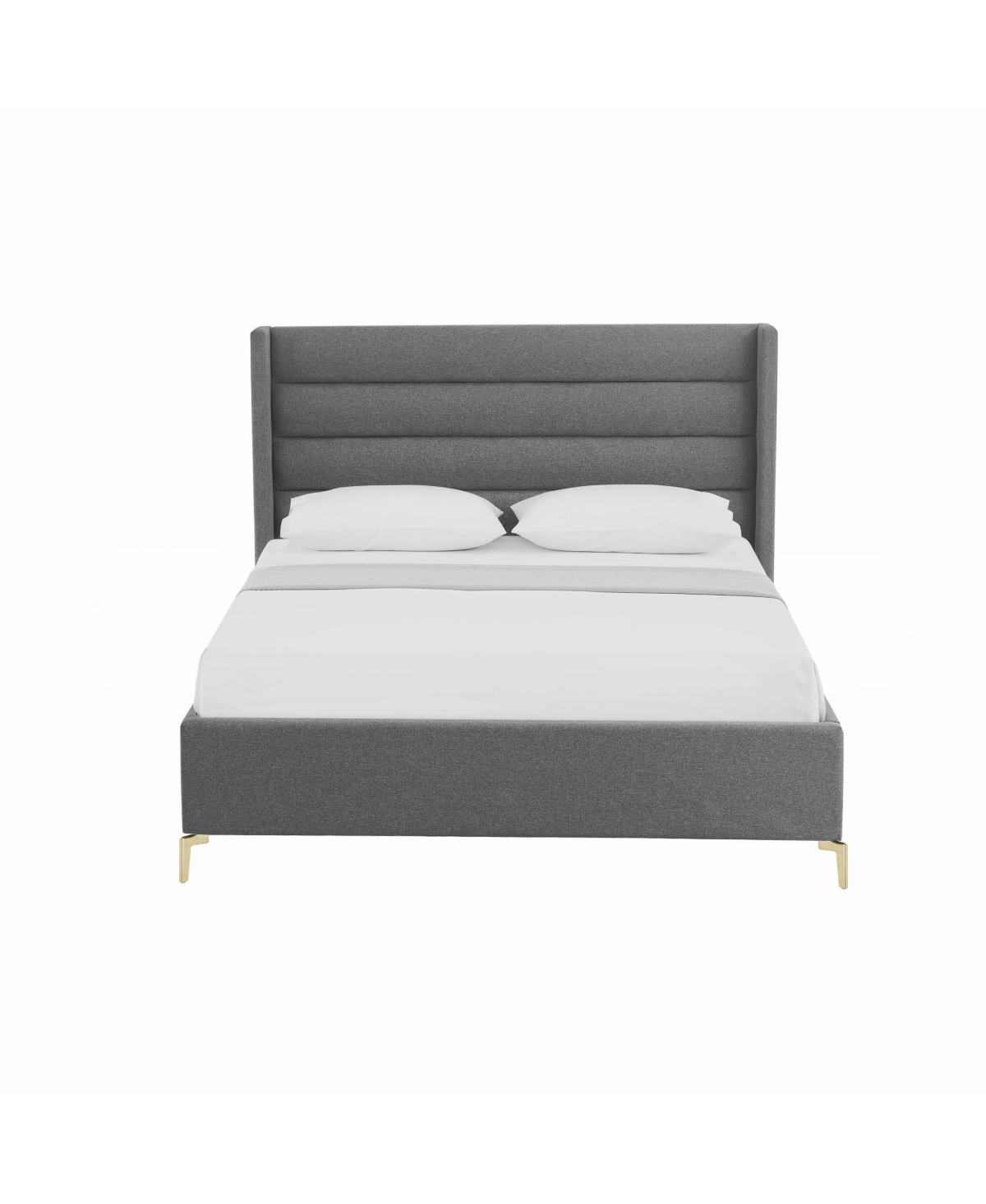Inspired Home Kavion Linen Platform Bed Size