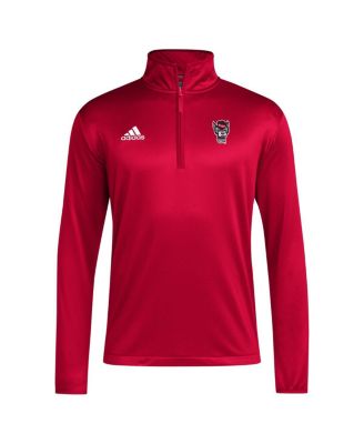Men's Red NC State Wolfpack Coaches Sideline Quarter-Zip Top
