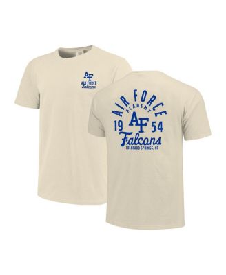 Men's Cream Air Force Falcons Comfort Colors Mascot Overlay T-Shirt