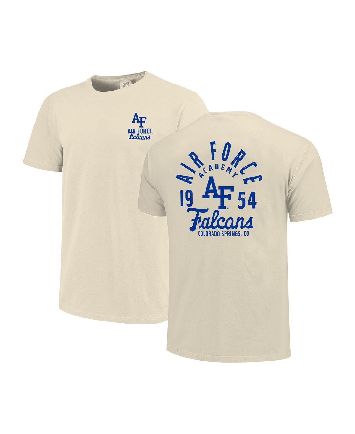 Image One Men's Cream Air Force Falcons Comfort Colors Mascot Overlay T-shirt In Cream