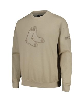 Men's Pewter Boston Red Sox Neutral Drop Shoulder Pullover Sweatshirt