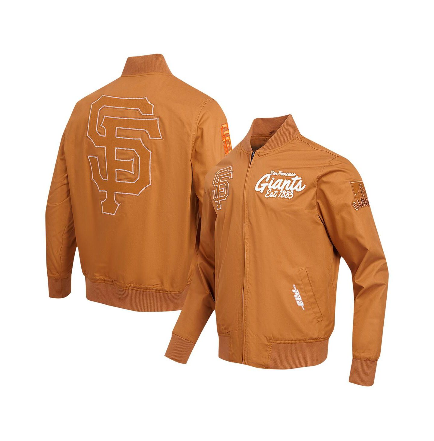 Мужская куртка Pro Standard Brown San Francisco Giants Paint The City Twill Full-Zip — фото 1