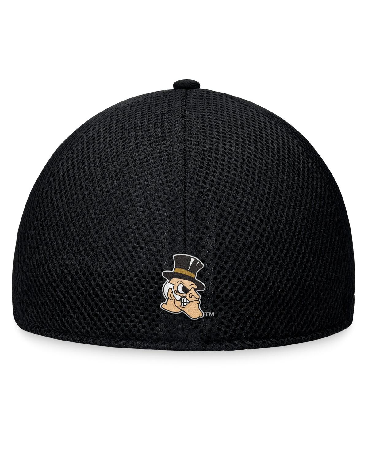Top Of The World Men's Black Wake Forest Demon Deacons Spacer Flex Hat In Black