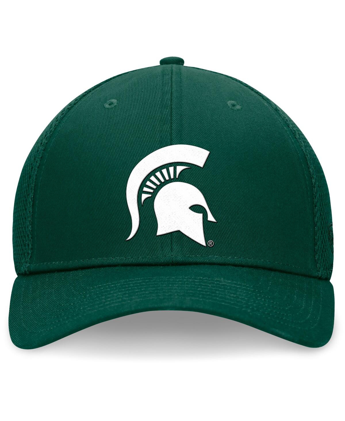 Top Of The World Men's Green Michigan State Spartans Spacer Flex Hat In Green