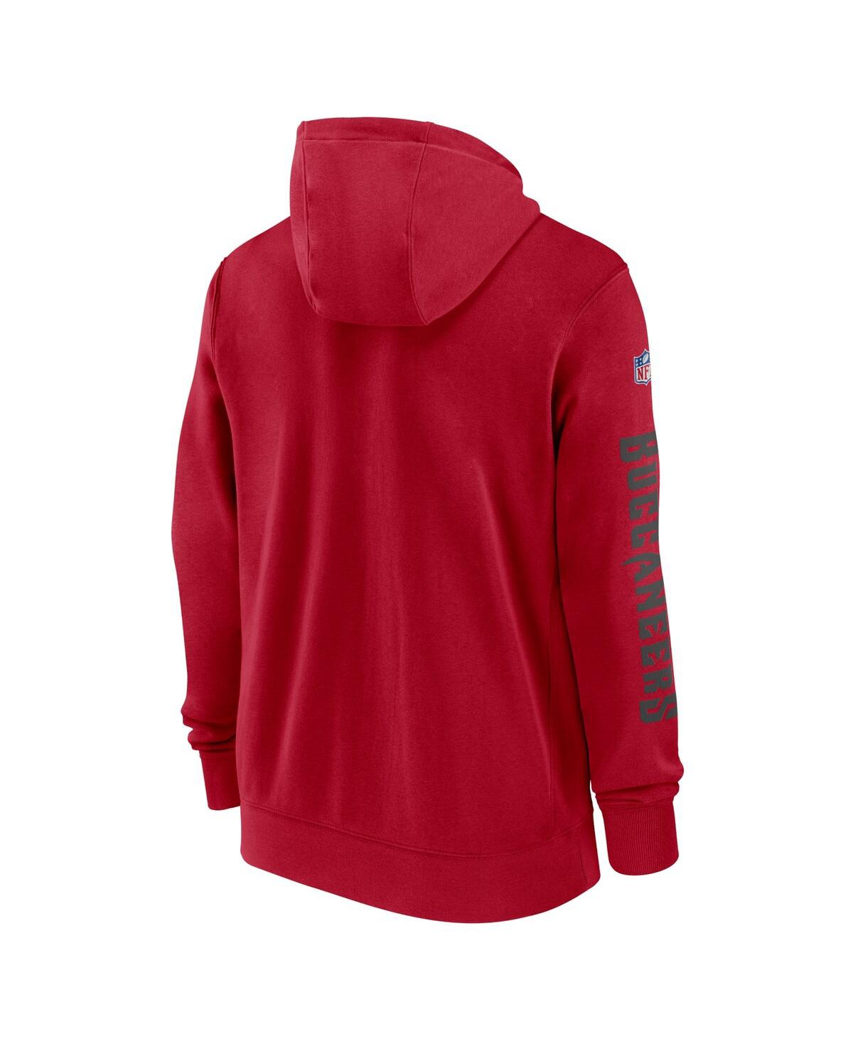 Nike Men'sTampa Bay Buccaneers 2024 Sideline Club Full-Zip Hoodie - Red