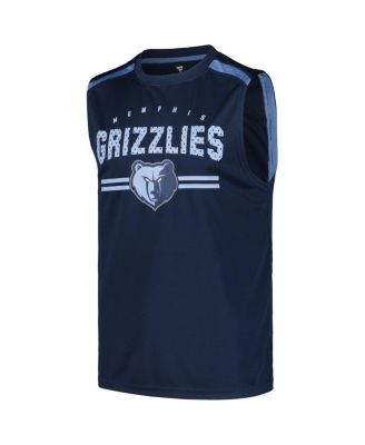 Men's Navy Memphis Grizzlies Birdseye Muscle Tank Top