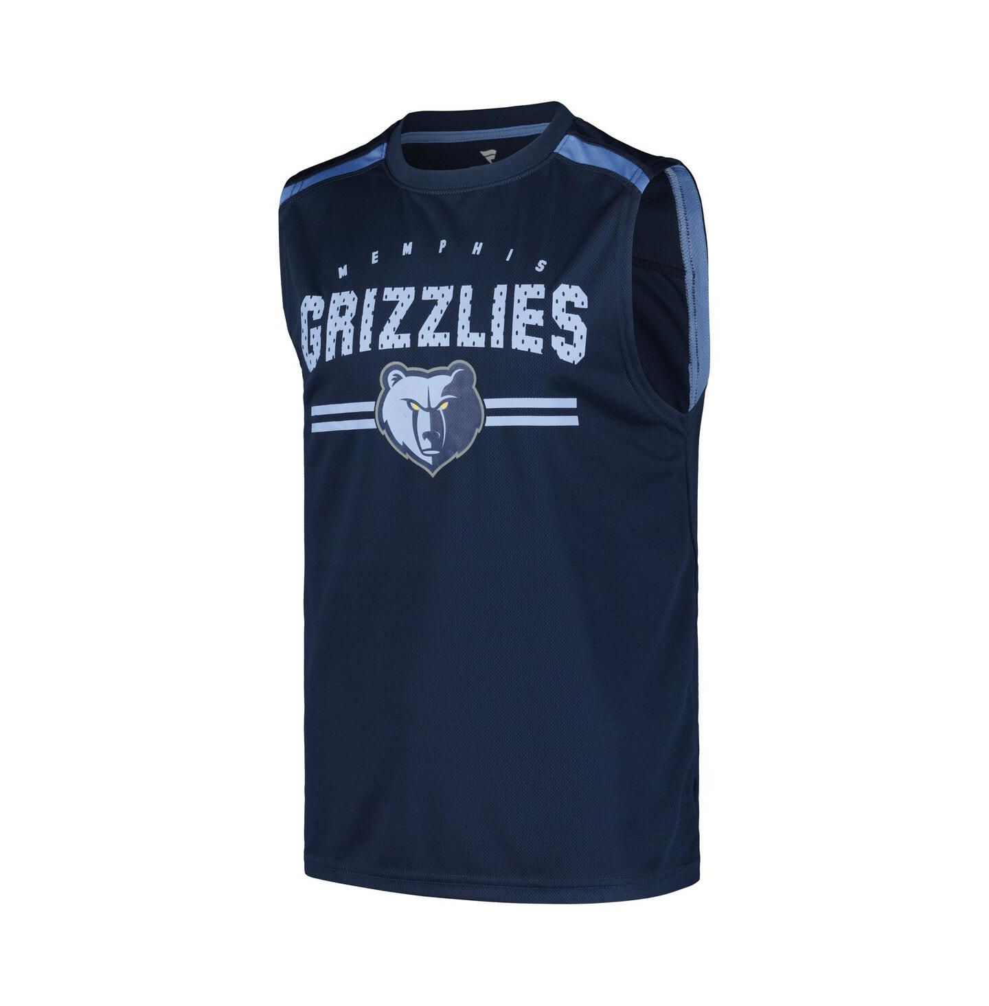 Мужской топ Fanatics Navy Memphis Grizzlies Birdseye Muscle — фото 2