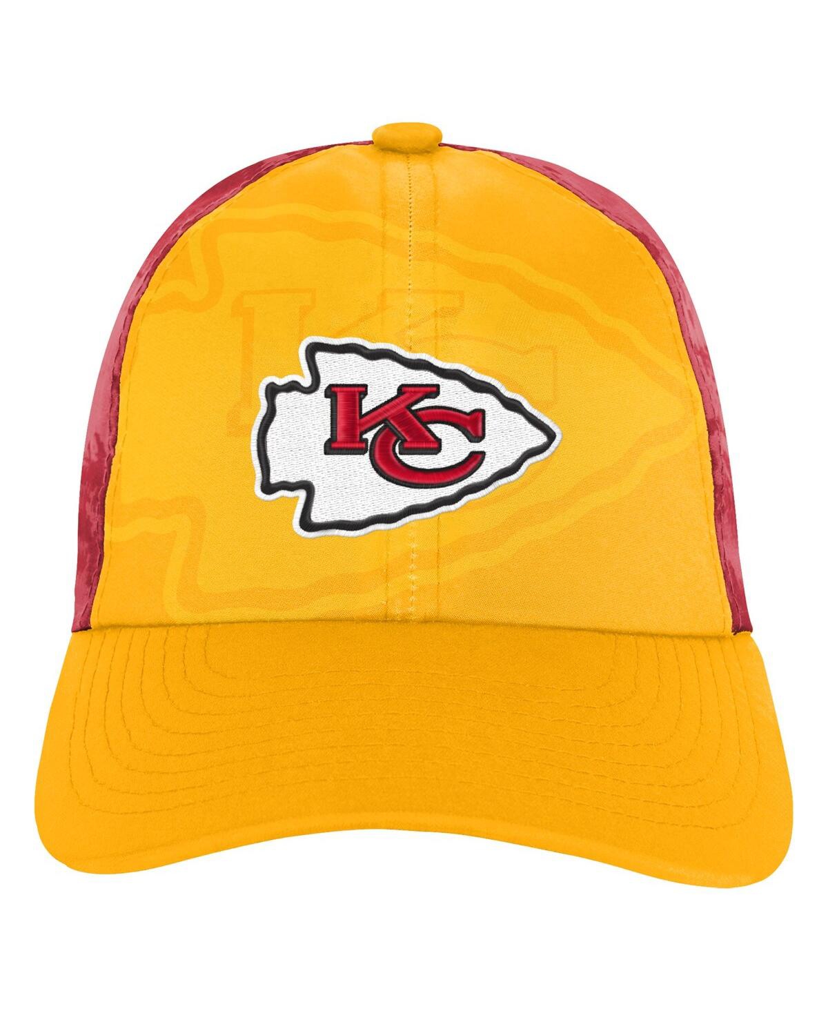 Outerstuff Big Boys And Girls Gold Kansas City Chiefs Combine Two-tone Adjustable Hat In Gold