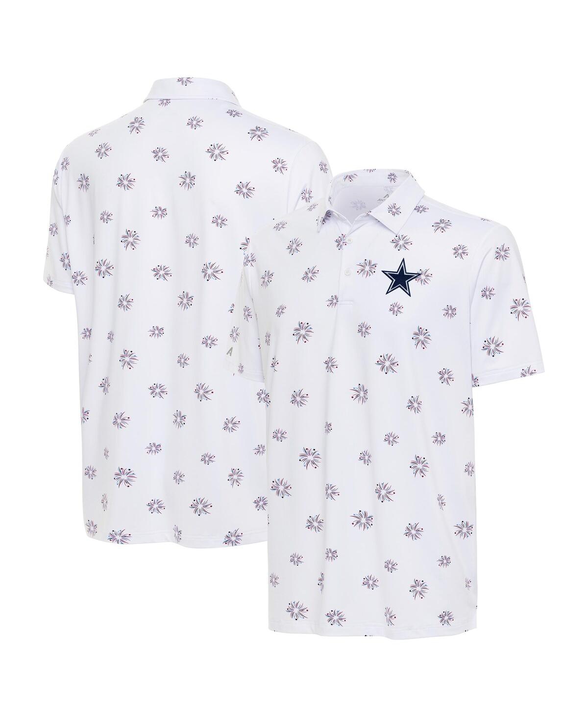 Men's White Dallas Cowboys Fireworks Polo - White