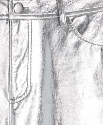 Women's Metallic Faux-Leather Pants, Created for Macy's