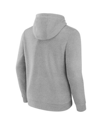 Men's Heather Gray Utah Hockey Club Wordmark Logo Fleece Pullover Hoodie