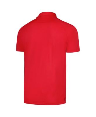 Men's Red Cleveland Guardians Sector Batter Up Raglan Polo