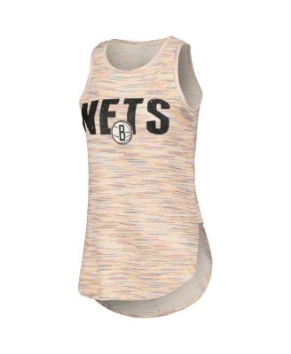 Women's White Brooklyn Nets Sunray Tank Top
