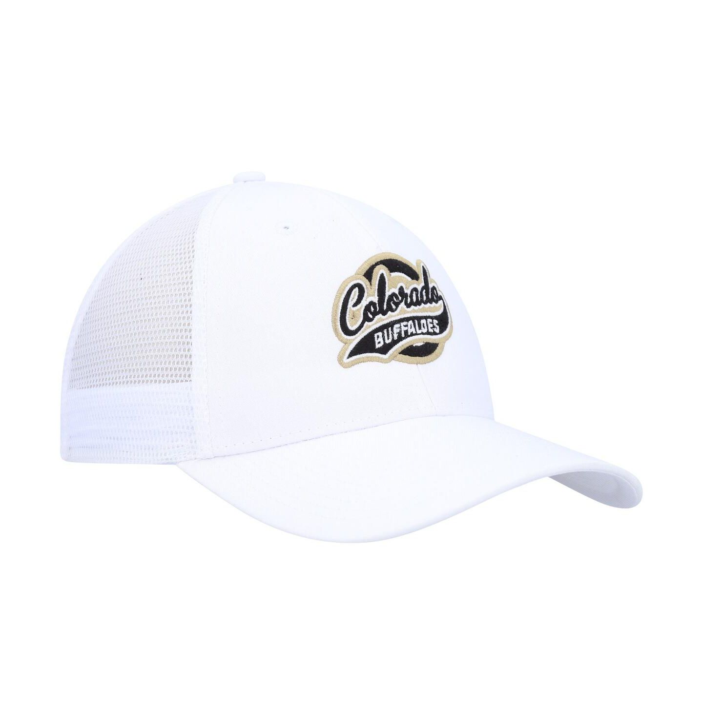 Мужская кепка Ahead White Colorado Buffaloes Brant Trucker Adjustable Hat — фото 3