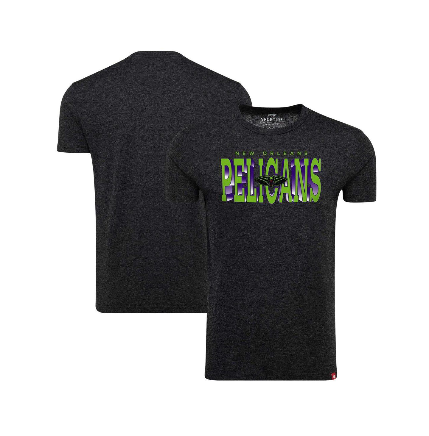 Мужская футболка Sportiqe Heather Black New Orleans Pelicans City Edition Comfy Tri-Blend — фото 1