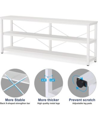 71" Sofa Tables,Extra Long Couch Table, Narrow Long Console Table, Entryway Table,Sofa Table with 3 Tiers Storage Shelves
