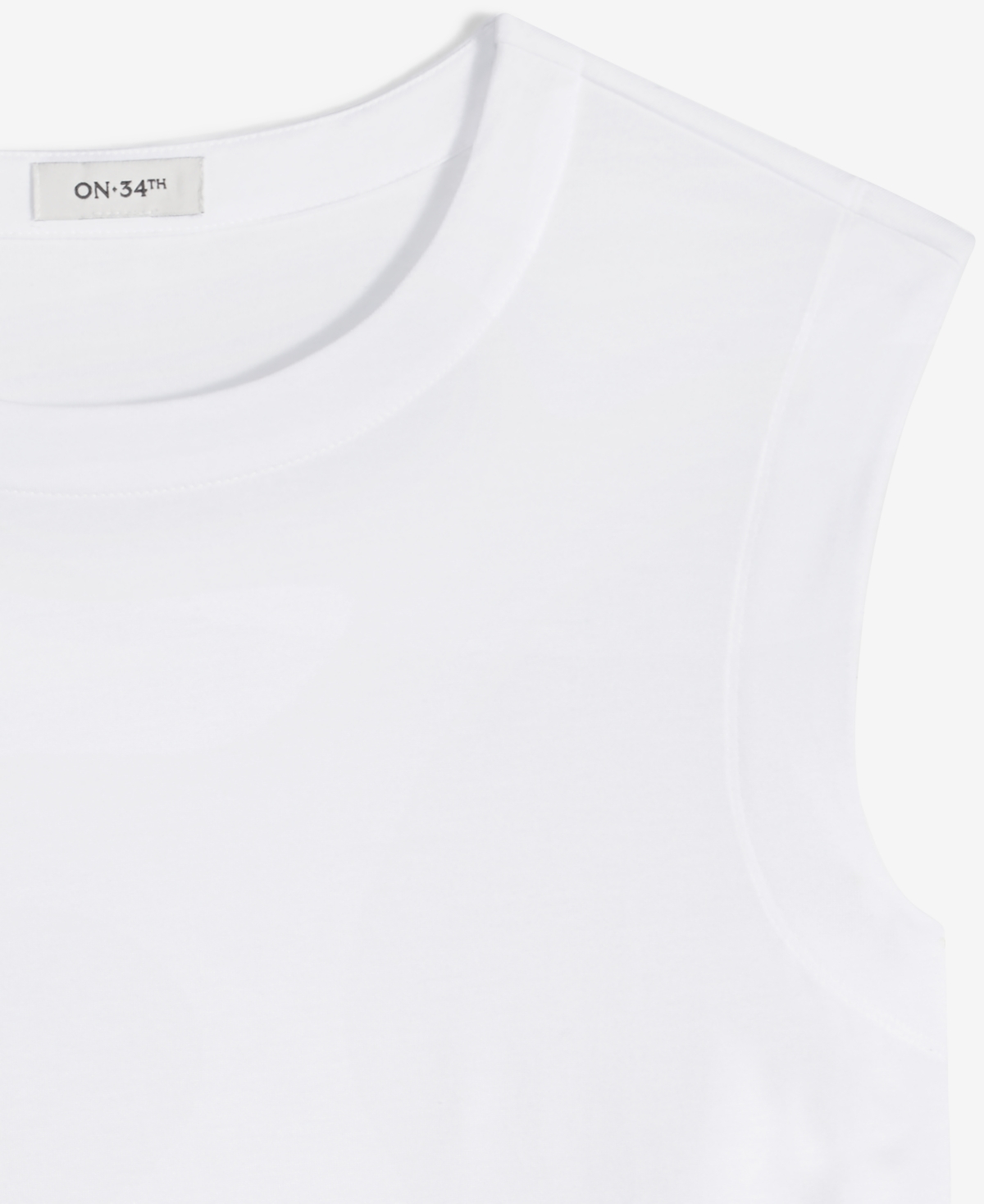 On 34th Women's Knit Crewneck Extended-sleeve Top, Created For Macy's In Bright White
