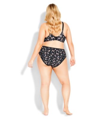 Plus Size Microfiber Hi Cut Brief