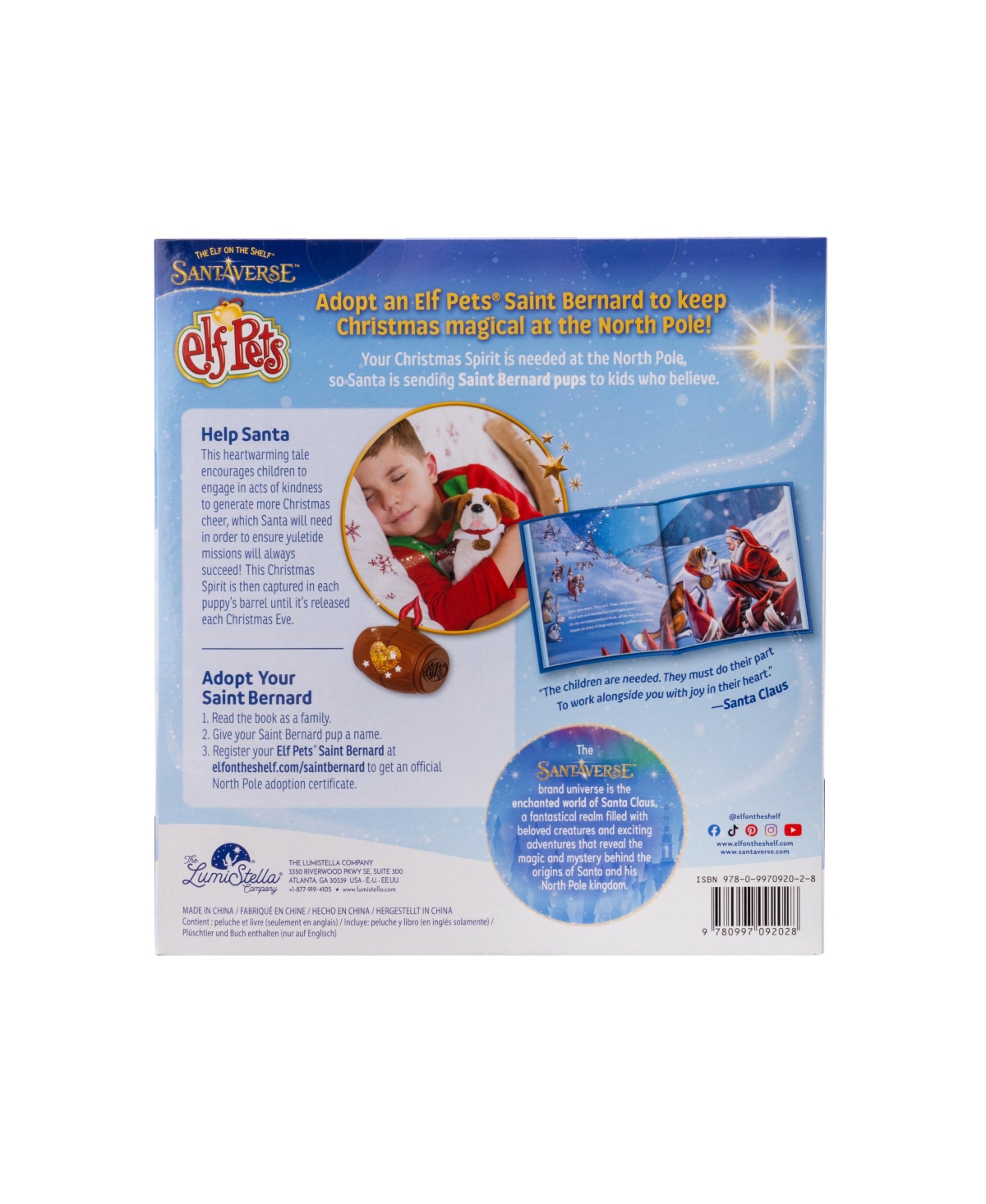 Elf On The Shelf A Saint Bernard Tradition Elf Pets In White,brown