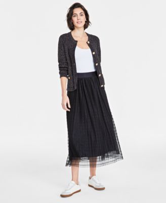 On 34th Women s Pull On A Line Tulle Midi Skirt Created for Macy s Macy s