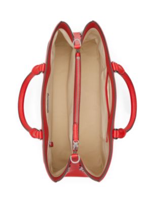 Crosshatch Leather Large Hanna Satchel