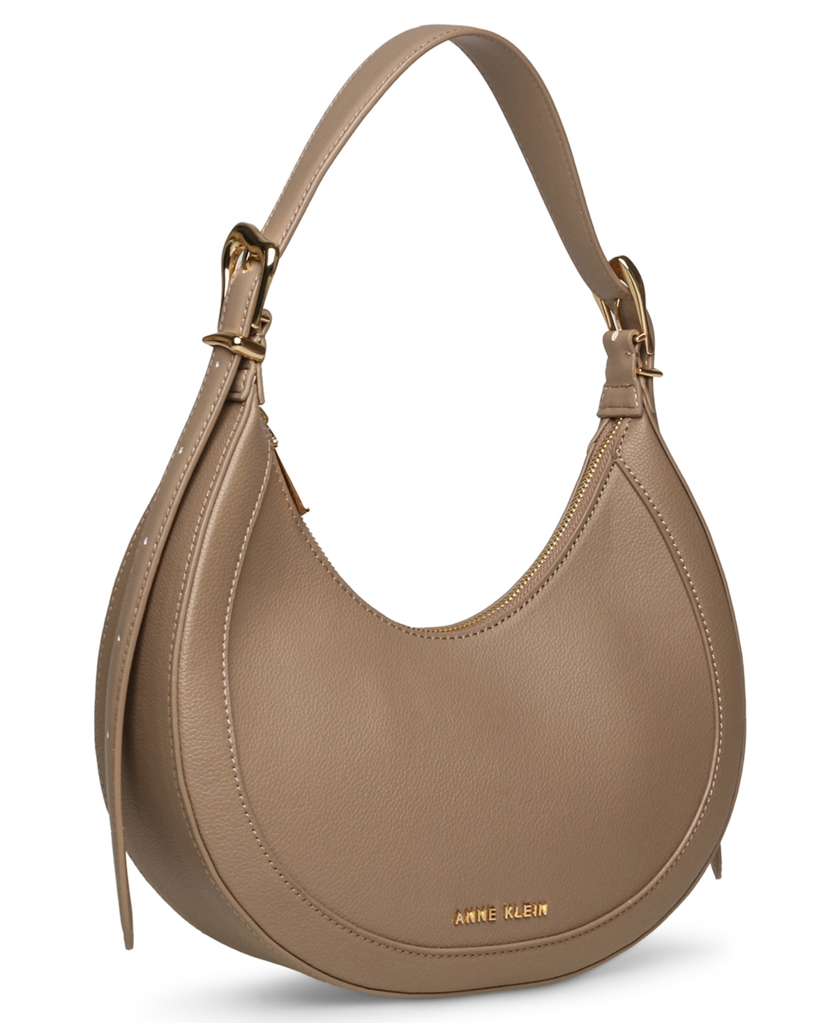 Anne Klein Women's Sculpted Buckle Crescent Shoulder Bag