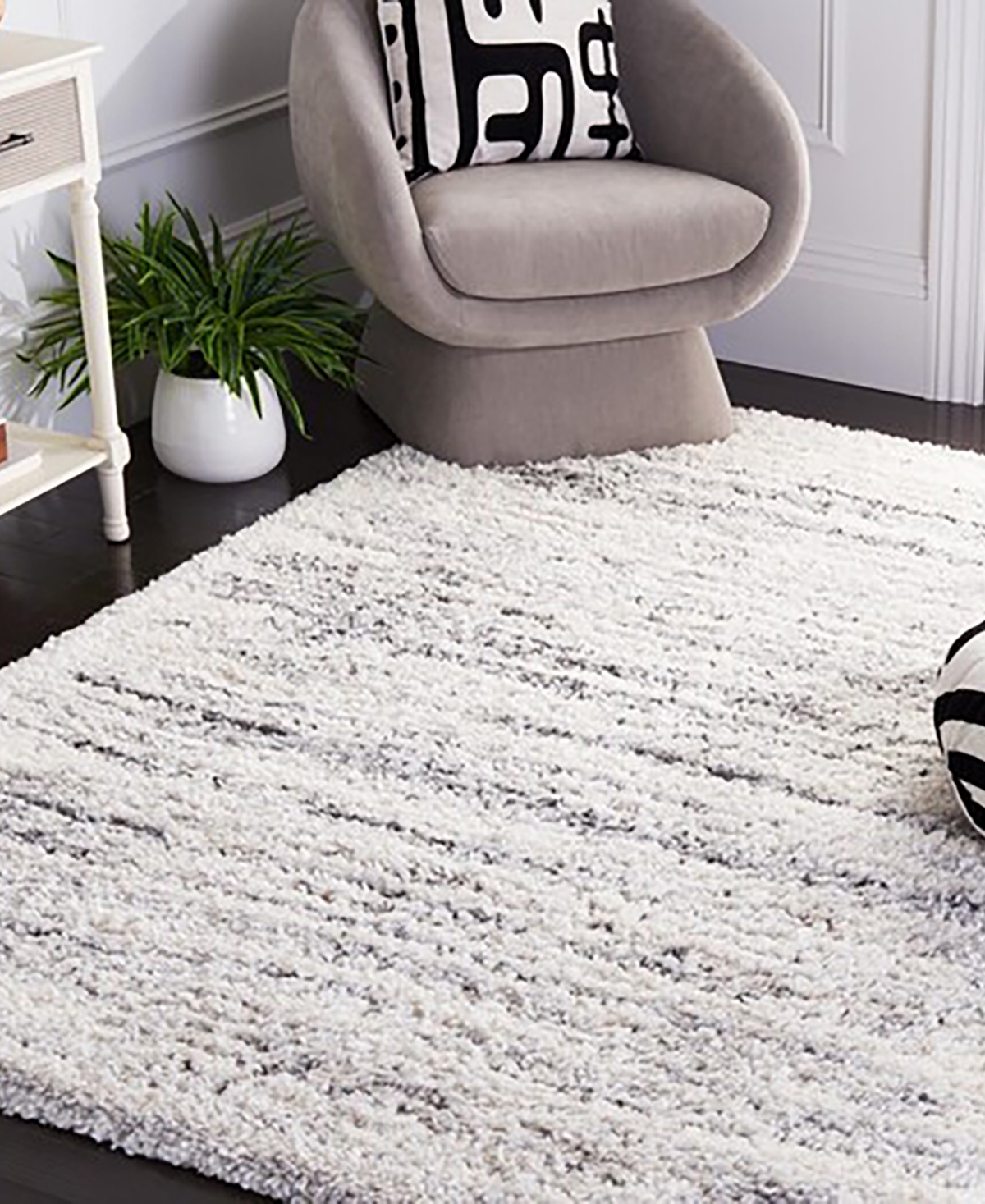 Safavieh Fontana Shag FNT850A 3'x5' Area Rug -Gray