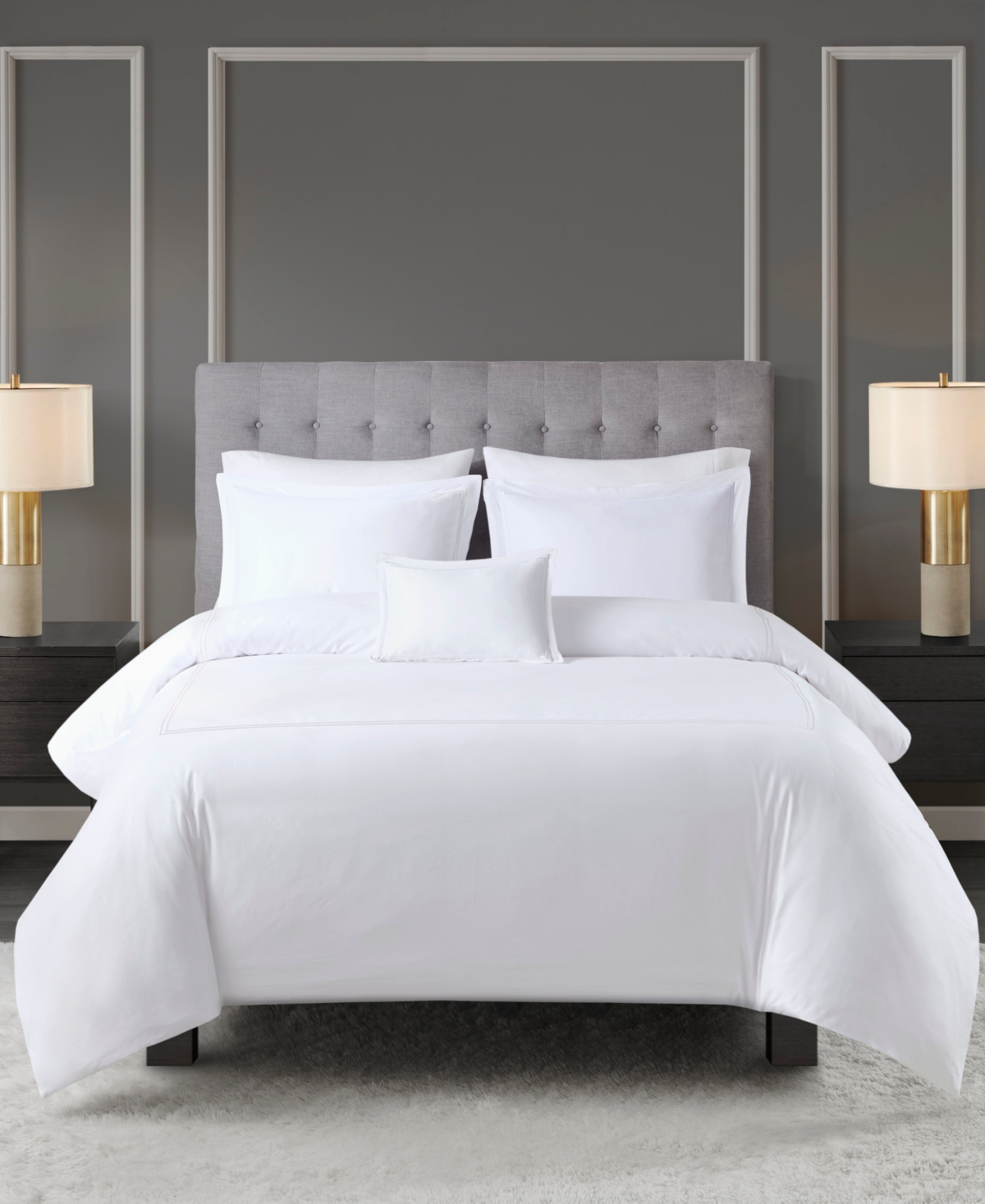 Madison Park Signature Luxury Collection Embroidered 4-pc. Duvet Cover Set, Full/queen In White,white