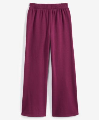 Big Girls Wide-Leg Fleece Sweatpants