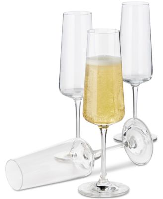 Flur Stemmed Champagne Glasses, Set of 4, Exclusively at Macy’s