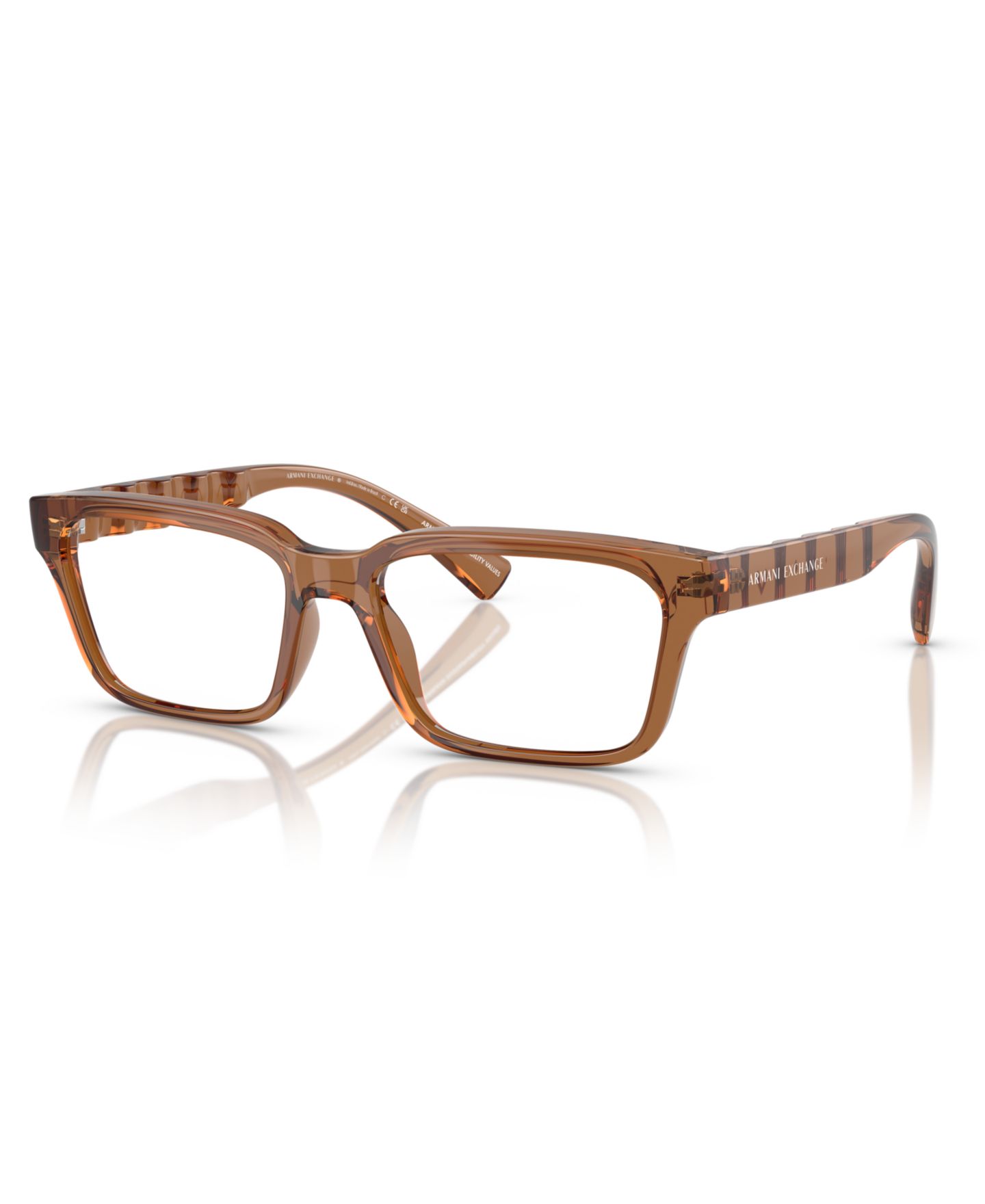 Мужские очки Armani Exchange Man Rectangle Plastic AX3116 Eyeglasses, цвет: Блестящий прозрачный — фото 16