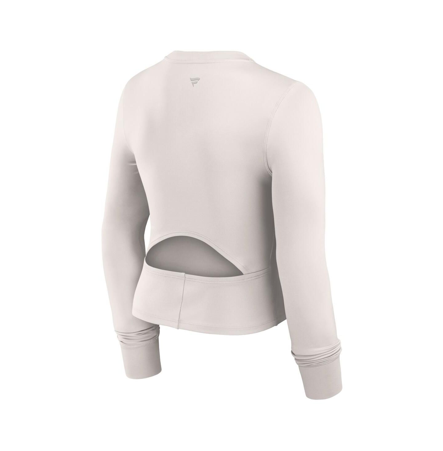 Женский топ Fanatics White Pittsburgh Steelers Studio Fitted Long Sleeve Gym — фото 2