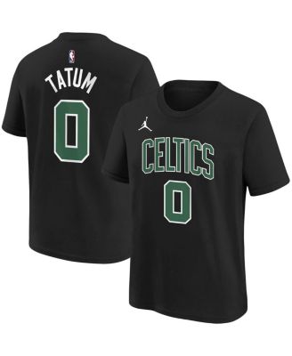Big Boys and Girls Jayson Tatum Black Boston Celtics Statement Edition Name & Number Player T-Shirt