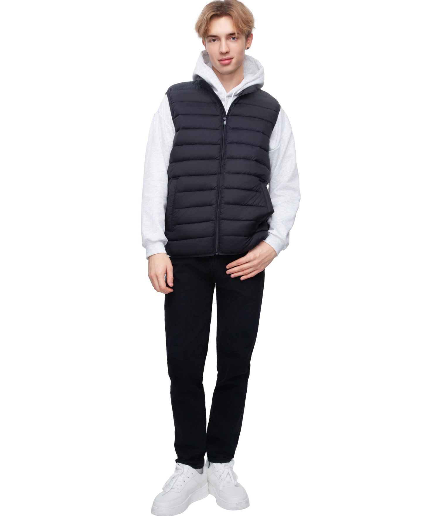 Мужской жилет Rokka&Rolla Lightweight Puffer, цвет: Чёрный — фото 4