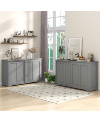 Sideboard Buffet Cupboard Storage Cabinet with Sliding Door