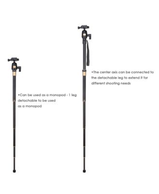 60" Professional DSLR Camera Tripod Monopod w/ Ball Head Pocket Travel Aluminum 60"