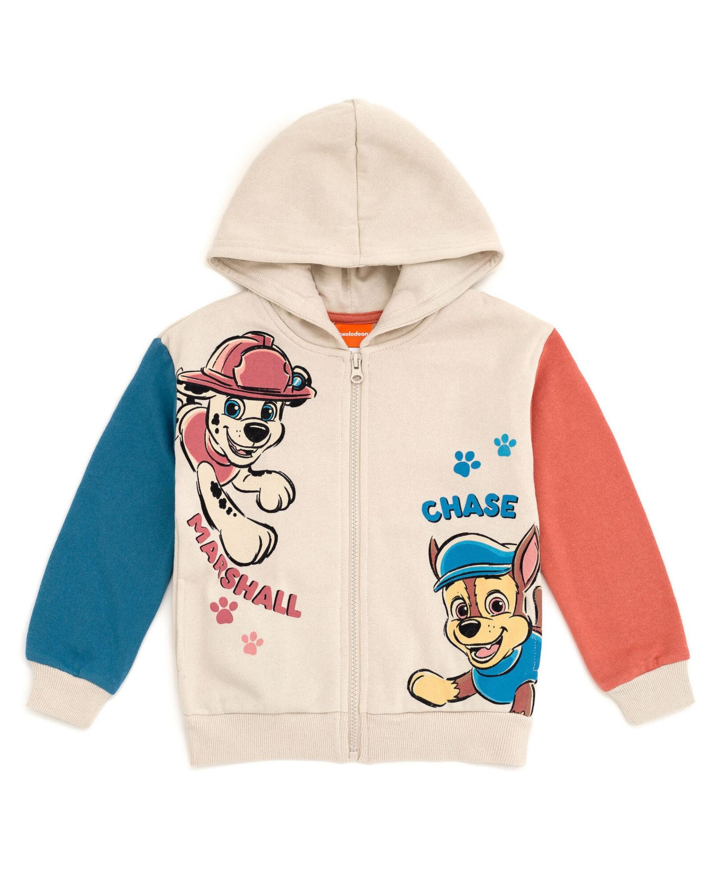Худи Paw Patrol Fleece Zip-Up для мальчиков, цвет: Бежевый — фото 1