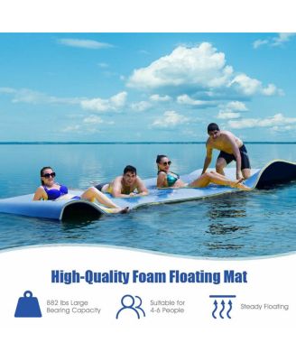 12 x 6 Feet 3 Layer Floating Water Pad-Blue