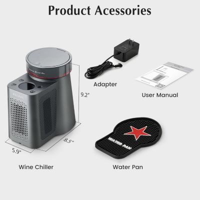 Wine Chiller Electric Upgrade Single Bottle Portable Wine Chiller F for Bottle Red, White Wine, Champagne, Sparking, Iceless Wine Cooler, Kitchen, Condo, Gift for Wine Lover