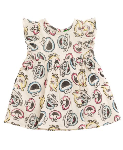 Комбинезон Sesame Street Cotton Gauze Matching Family Short Overalls для девочек-малышей, цвет: Dress