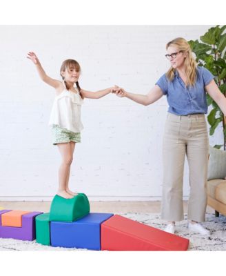 SoftZone Crawl and Climb Playtime Playset, Earthtone, 6-Piece