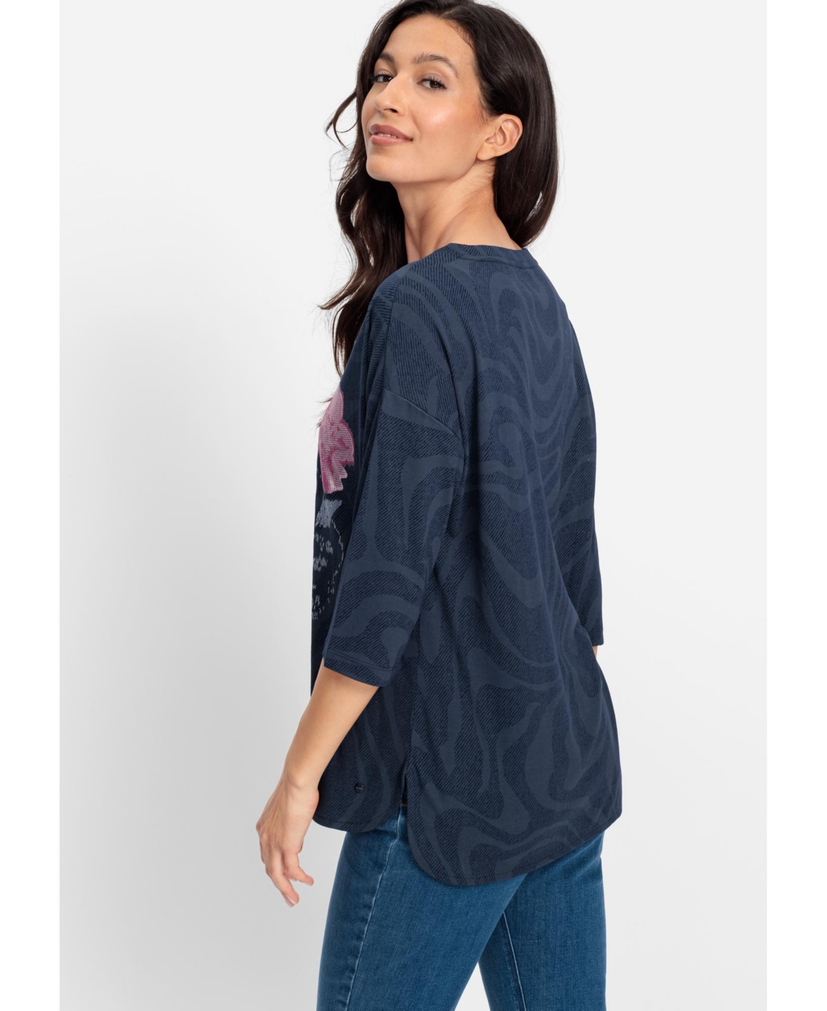 Olsen Women's Rose Print T-Shirt