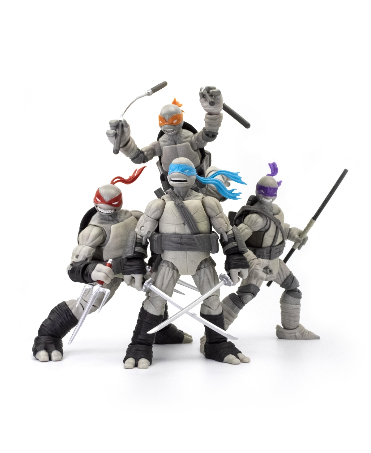 The Loyal Subjects Teenage Mutant Ninja Turtles Bst Axn Idw Comic Black White Sdcc Exclusive Figure Set In No Color