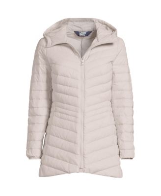 Plus Size Wanderweight Packable Down Hooded Long Jacket