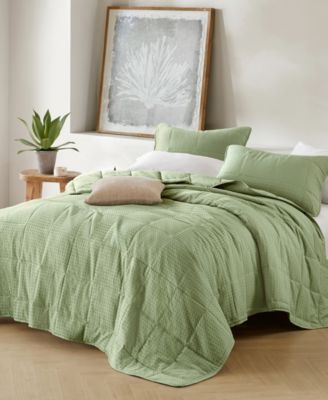 Mina Waffle Weave Textured 3-Pc. Quilt Set, Full/Queen