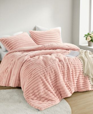 Avril Fluffy Ribbed Plush 2-Pc. Comforter Set, Twin/Twin XL